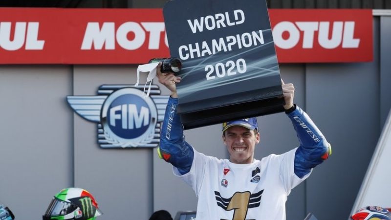 El español Joan Mir, campeón del Moto GP 2020
