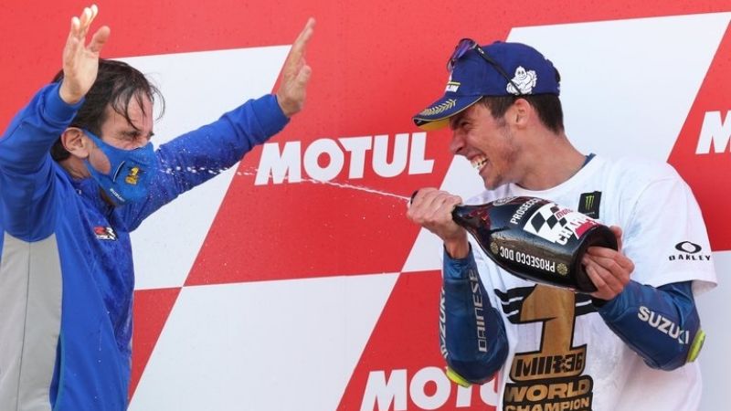 El español Joan Mir, campeón del Moto GP 2020