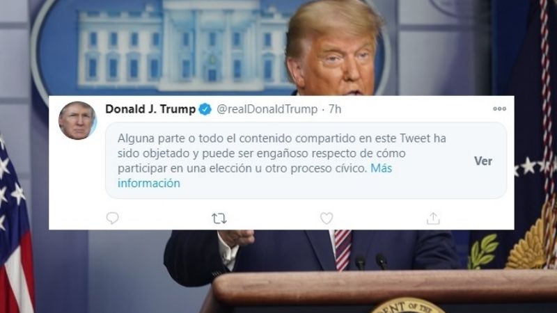 Twitter considera “engañosos” mensajes de Donald Trump