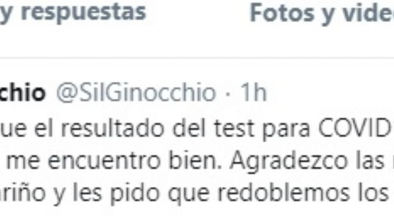 Ginocchio dio positivo para Coronavirus