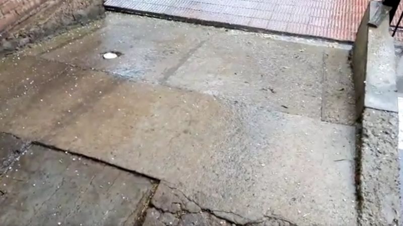Cayó granizo en Tinogasta