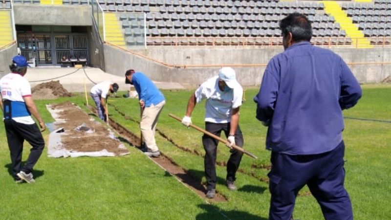 Mejoras en el sistema de riego del estadio “Bicentenario”