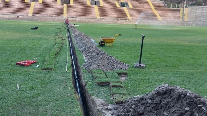 Mejoras en el sistema de riego del estadio “Bicentenario”