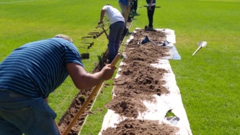 Mejoras en el sistema de riego del estadio “Bicentenario”