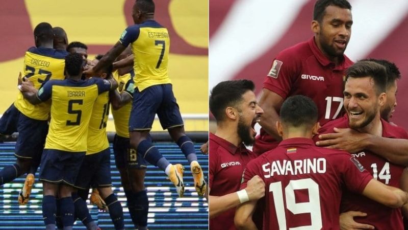 Ecuador goleó a Colombia y Venezuela venció a Chile