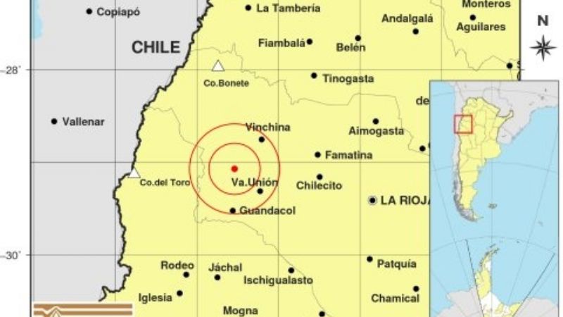 Fuerte temblor en La Rioja se sintió en Tinogasta