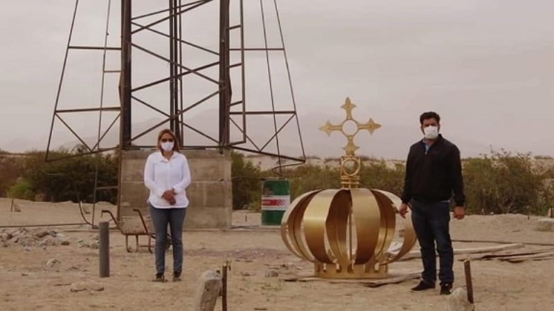 Fiambalá: avanza la obra de la imagen de la Virgen del Valle