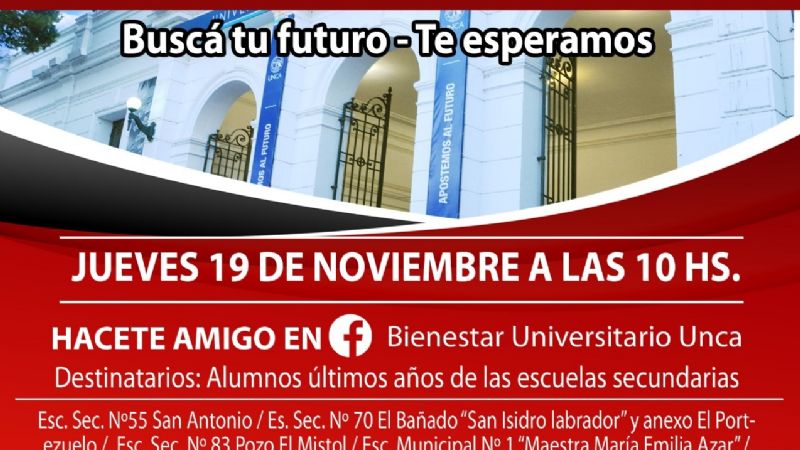 Cuarta visita virtual de la UNCA a alumnos de los últimos años