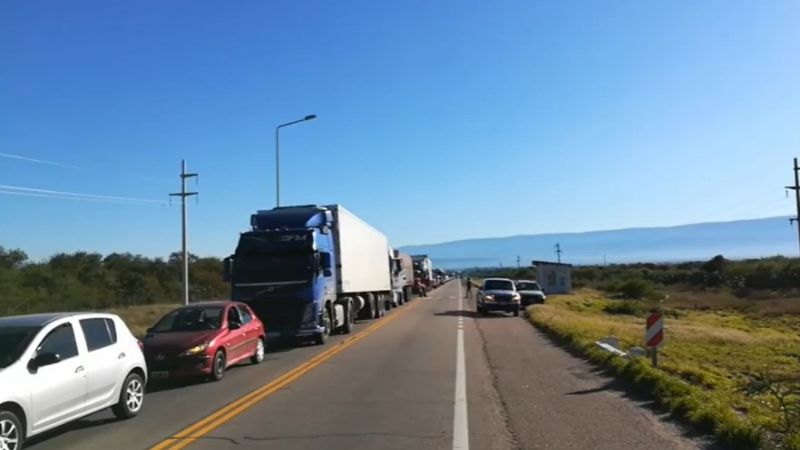 Piquete en la Ruta Nacional 38, a la altura de Coneta