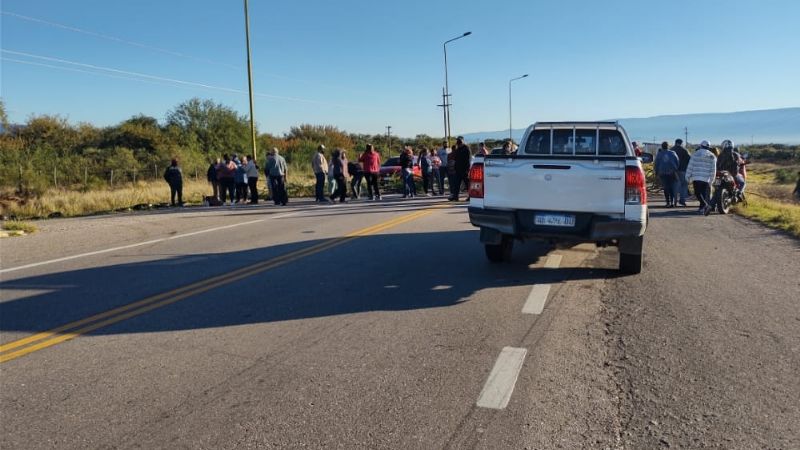 Piquete en la Ruta Nacional 38, a la altura de Coneta