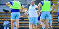 LEDESMA dirigiendo el último entrenamiento de Los Pumas.