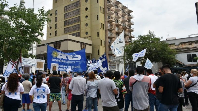 Multitudinaria movilización en el centro