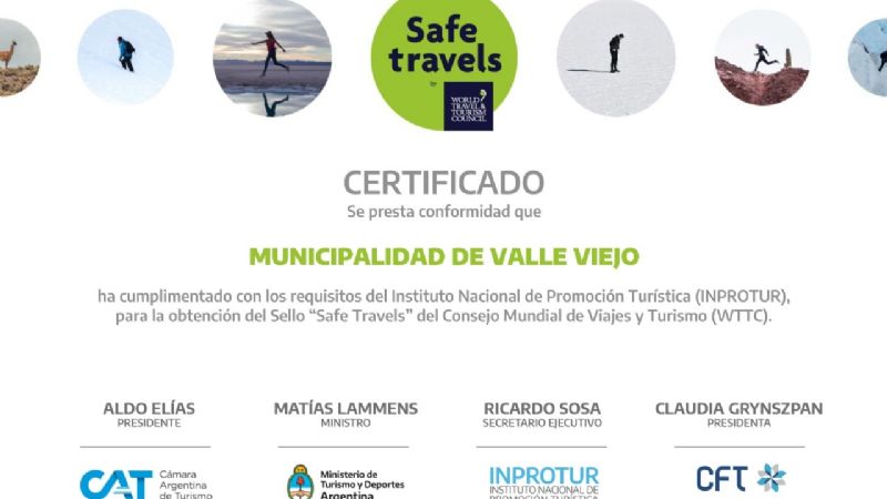 Más municipios y empresas de Catamarca recibieron el sello Safe Travels