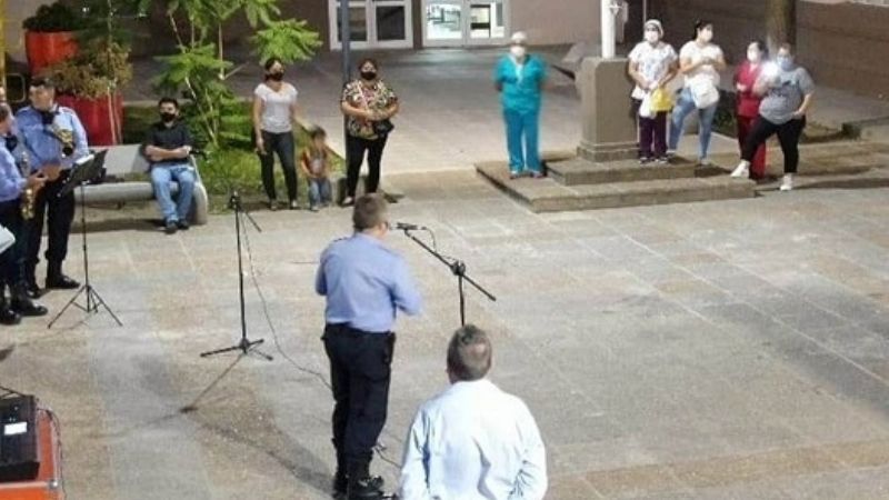 Banda de Música de la Policía brindó agasajo por el Día de la Enfermería