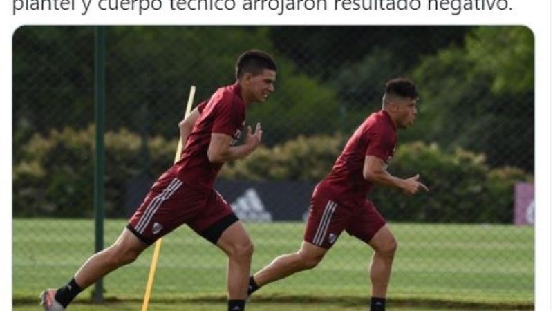 Hisopados negativos y volvió De la Cruz, en River