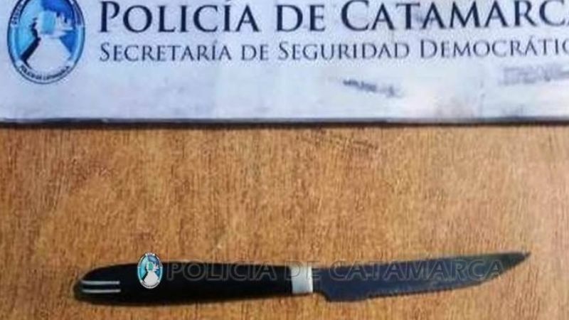 Detenido con un cuchillo