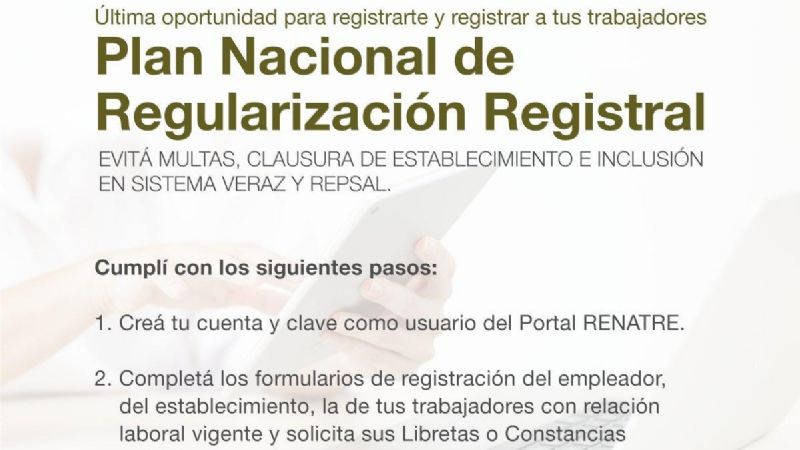Lanzan plan de 180 días para regularizar a empleadores y trabajadores rurales