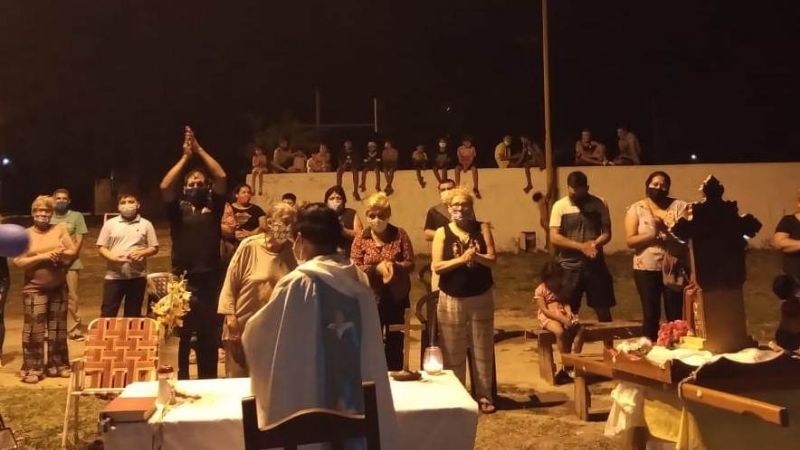 Caravana y Misa en el cierre de las fiestas en honor de Cristo Rey