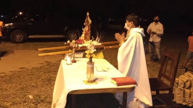 Caravana y Misa en el cierre de las fiestas en honor de Cristo Rey