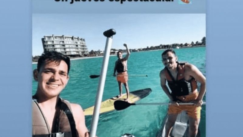 Maroni salió a divertirse en medio del duelo por Maradona