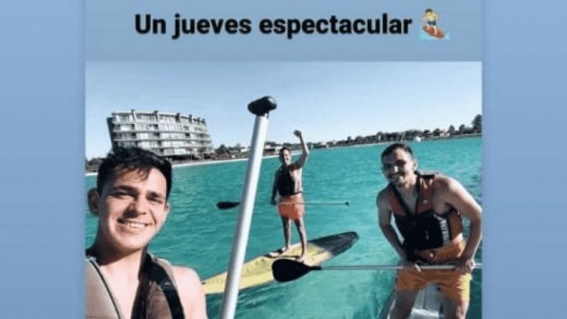 Maroni salió a divertirse en medio del duelo por Maradona