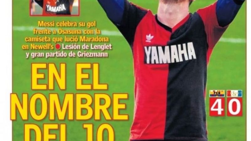 El homenaje de Messi en los diarios españoles