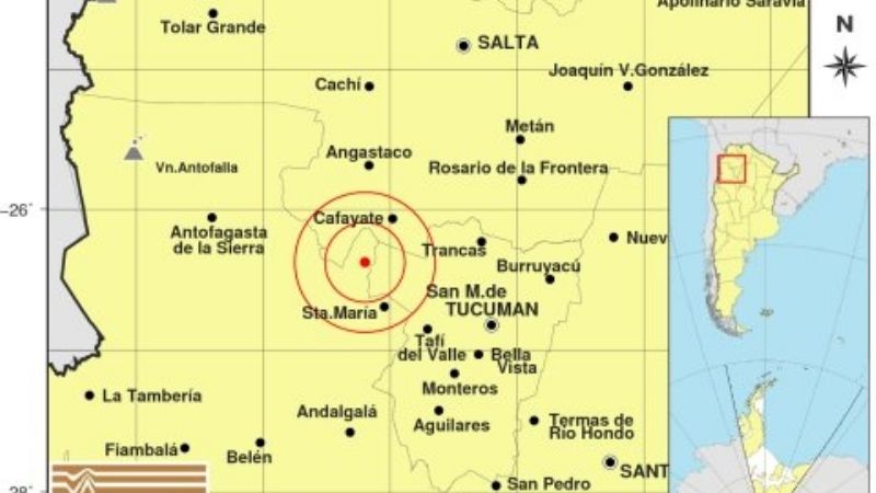 Temblor cerca de Santa María