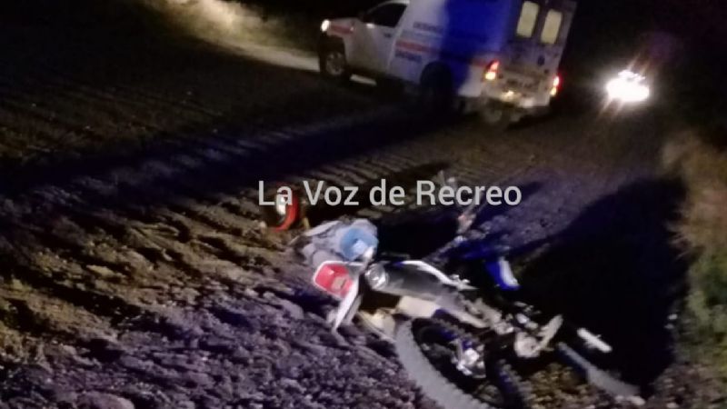 Joven resultó herido en accidente de moto