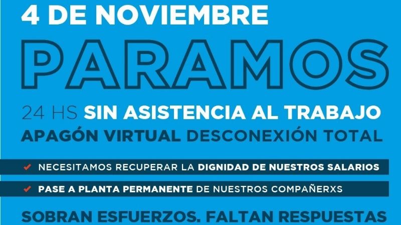 Paro de actividades en el INTA