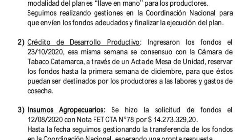 En lo que va del año, la provincia gestionó $100 millones para el sector tabacalero