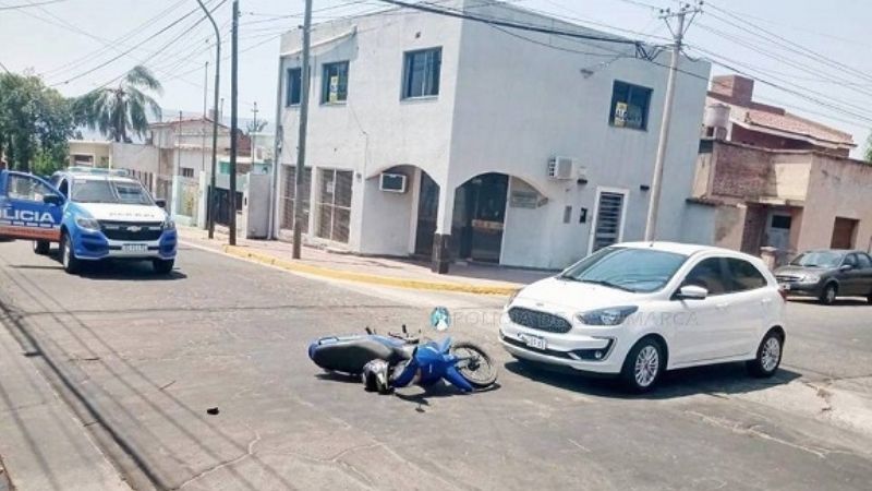 Beba de un año golpeada en un choque