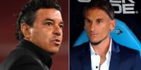 GALLARDO Y BECCACECE, los DTs de River y Racing, en instancias clave de sus equipos.