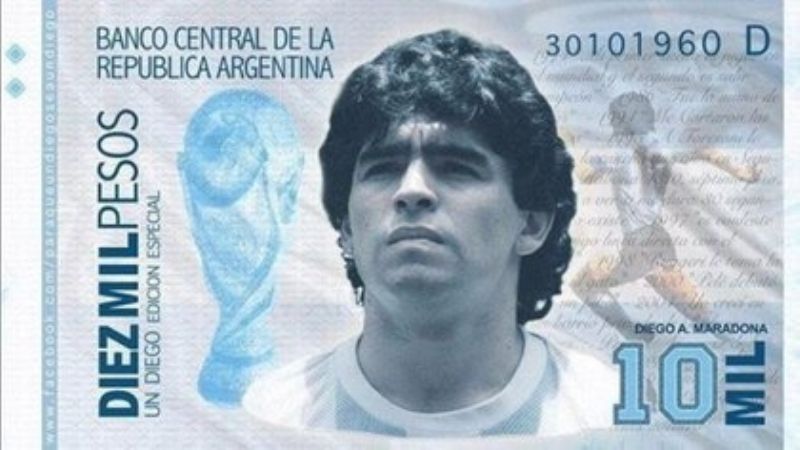 ¿Se viene el billete de 10 mil pesos de Diego Maradona?