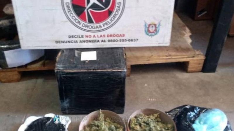 Secuestran droga en Santa María y Capital: en total más de 500 gr. de marihuana
