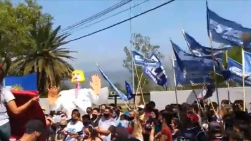 Protesta en el Centro de Innovación Tecnológica