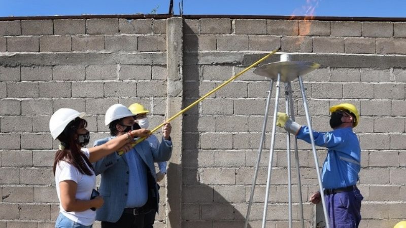 Inauguran el último tramo de la red de gas natural en la zona sur