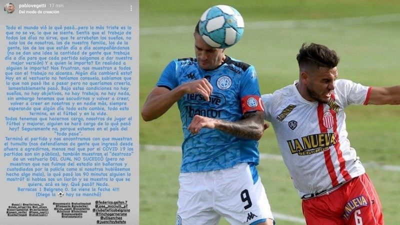 “Diego, la pelota hoy se manchó…”, dijo Vegetti