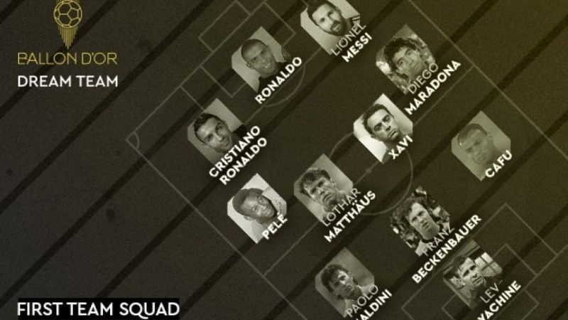 Diego y Lio en el Dream Team histórico de France Football