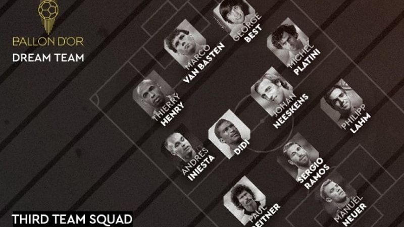 Diego y Lio en el Dream Team histórico de France Football