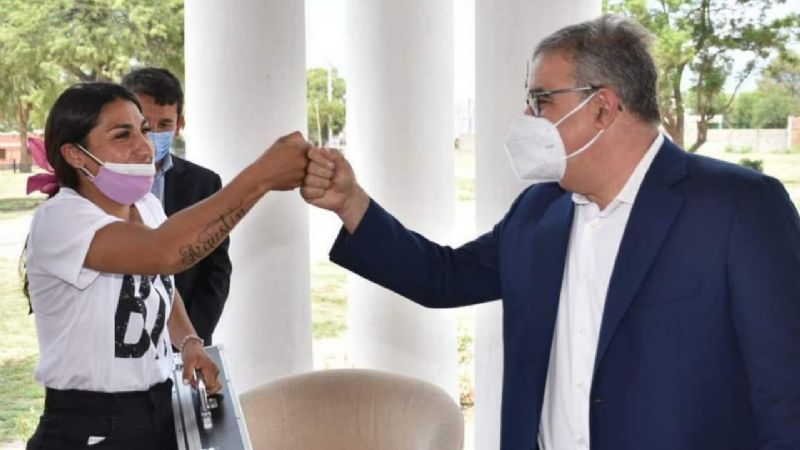 Jalil recibió a la campeona mundial Nazarena "Capricho" Romero