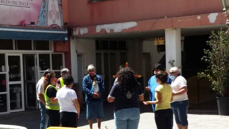 Los peregrinos llegan a los pies de la Madre del Valle