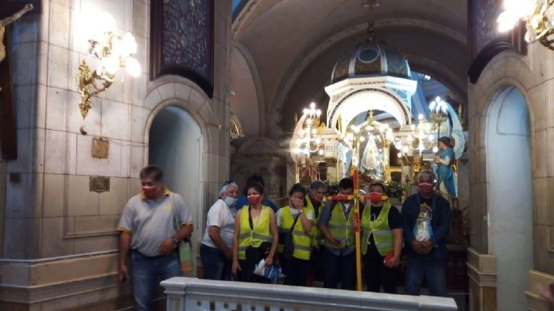 Los peregrinos llegan a los pies de la Madre del Valle