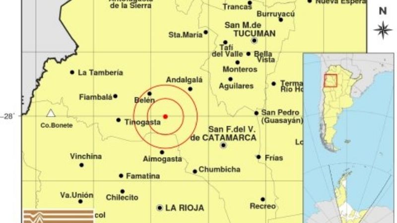 Temblor cerca de Belén