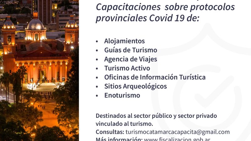 Capacitaciones en protocolos turísticos “Verano Seguro 2020/2021”