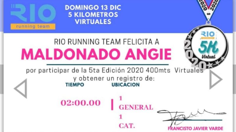 Running Virtual: pequeños atletas recreinos lograron podio