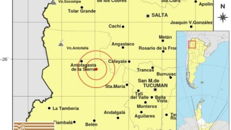 Dos temblores se registraron ayer en la provincia