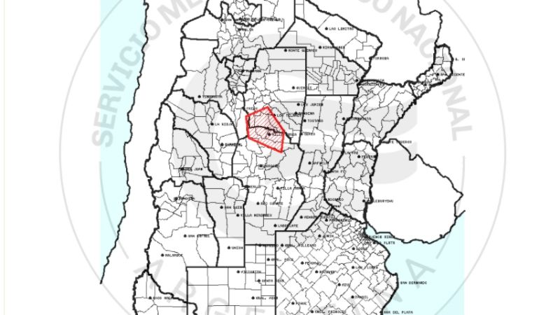 Alerta por tormentas, fuertes ráfagas y posible caída de granizo