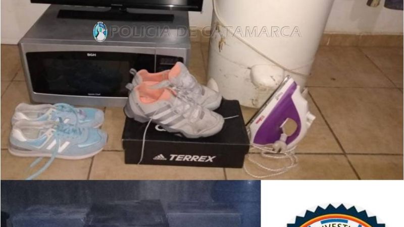 En registros domiciliarios, recuperaron varios elementos robados