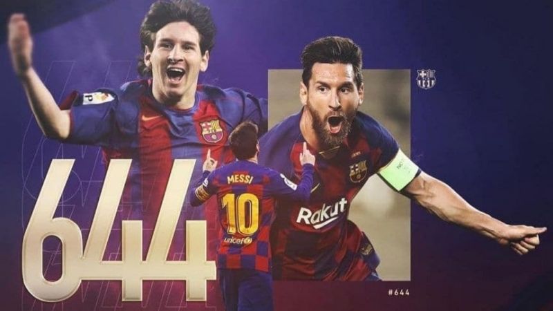 Messi superó el récord de Pelé y lo celebró en las redes