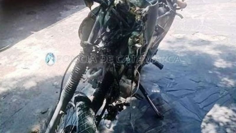 Se incendió una moto